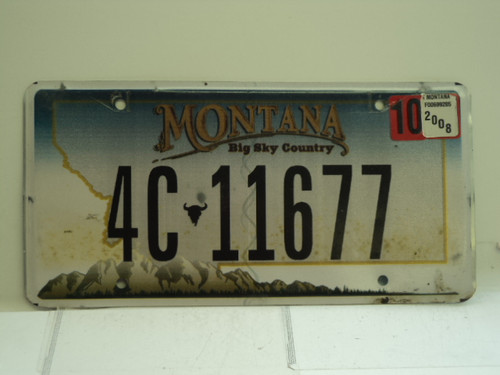 2008 MONTANA Big Sky License Plate 4C 11677