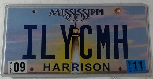 2011 Sep Mississippi Vanity License Plate ILYCMH