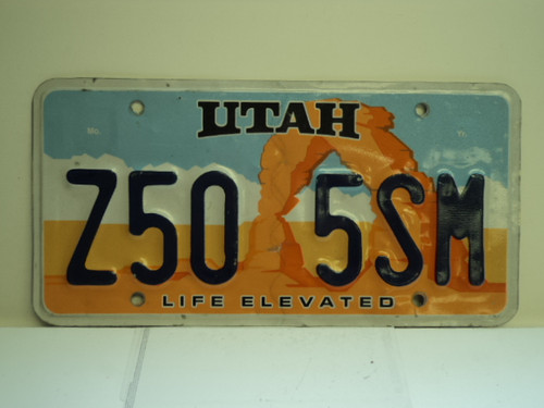 UTAH Life Elevated License Plate Z50 5SM