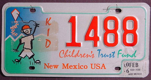 New Mexico Childrens Trust Fund 2006 License Plate