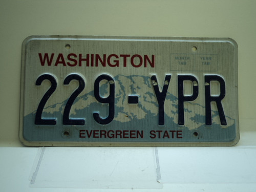 Washington Evergreen State License Plate 229 YPR