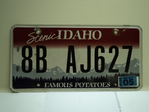 2010 IDAHO Scenic Famous Potatoes License Plate 8B AJ627