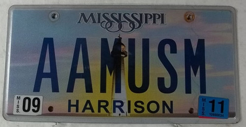 2011 Sep Mississippi Vanity License Plate AAMUSM