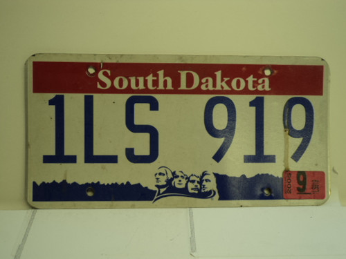 2005 SOUTH DAKOTA Mount Rushmore License Plate 1LS 919