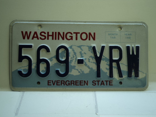 Washington Evergreen State License Plate 569 YRW