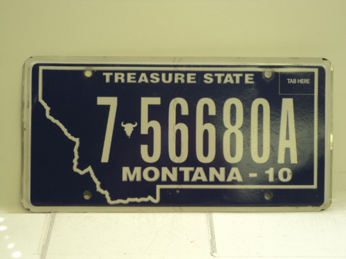 2010 MONTANA Treasure State License Plate 7 56680A