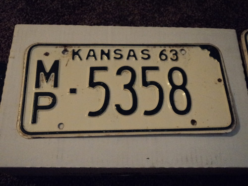 KANSAS License Plate MP 5358
