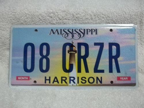 Mississippi Harrison Vanity 08 CRZR License Plate