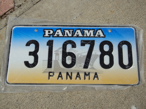1999 PANAMA License Plate with Sticker 316780