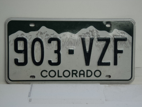 COLORADO License Plate 903 VZF