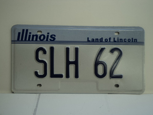 ILLINOIS Land of Lincoln Vanity License Plate SLH 62