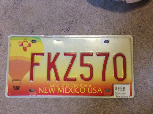 2005 Feb New Mexico License Plate FKZ570