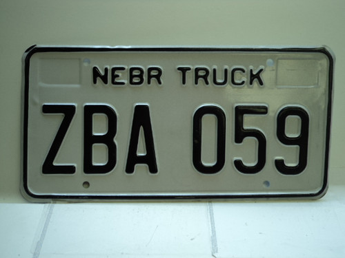 NEBRASKA Truck License Plate ZBA 059