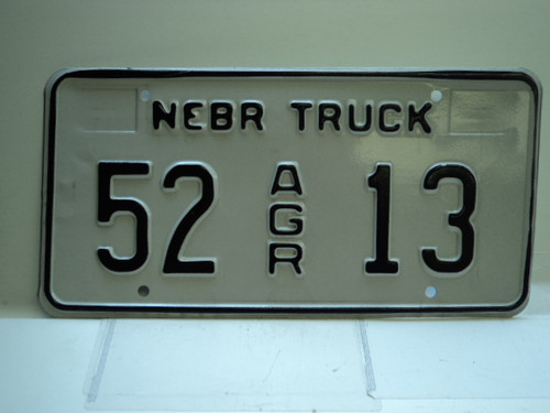 NEBRASKA Agriculture Truck License Plate 52 AGR 13 1