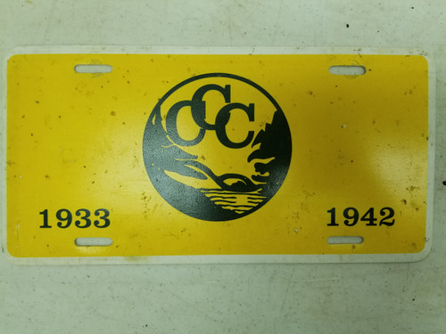 1933-1942 Civilian Conservation Corps (CCC) River Booster License Plate