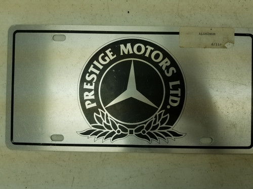 Prestige Motors LTD. Mercades Booster License Plate