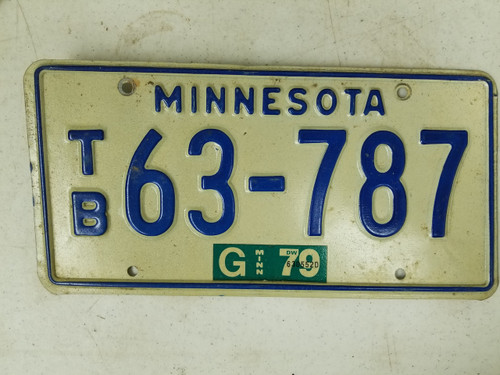 1979 Minnesota License Plate 63-787