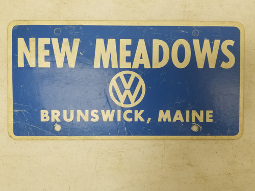 Brunswick, MAINE New Meadows Volkswagon Booster License Plate