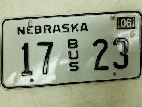 2004 Nebraska Bus License Plate 17 23