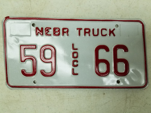 Nebraska Local Truck License Plate 59 66