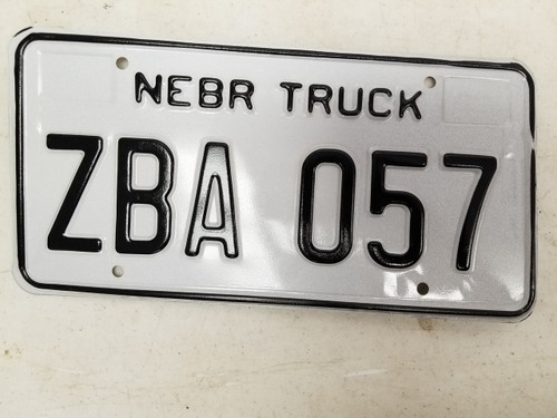 Nebraska Truck License Plate ZBA 057 (2)