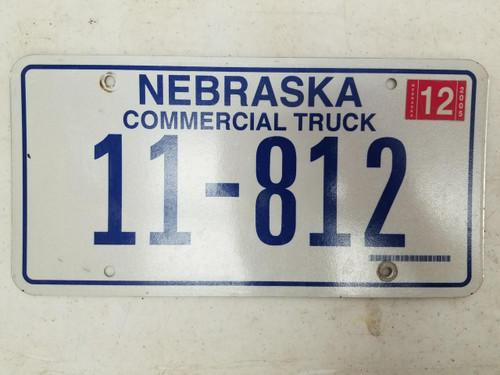 2005 Nebraska Commercial Truck License Plate 11-812