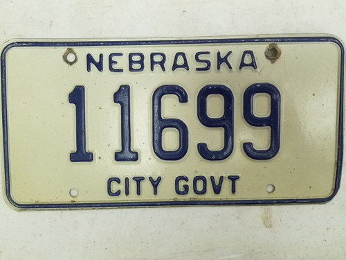 Nebraska City Government License Plate 11699