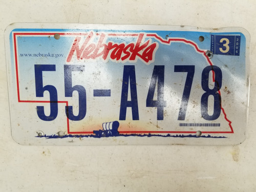 2006 Nebraska Not For Hire Farm Truck License Plate 55-A478