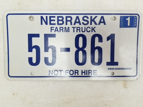 2006 Nebraska Not For Hire Farm Truck License Plate 55-861 (2)