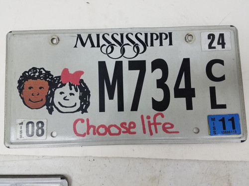 2011 Mississippi Choose Life Kids Plate M734