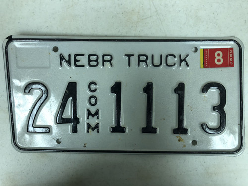 2005 Tag NEBRASKA Cuming County Commercial Truck License Plate 24-1113