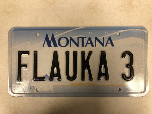 2000 MONTANA Big Sky License Plate FLAUKA-3 Cow Skull