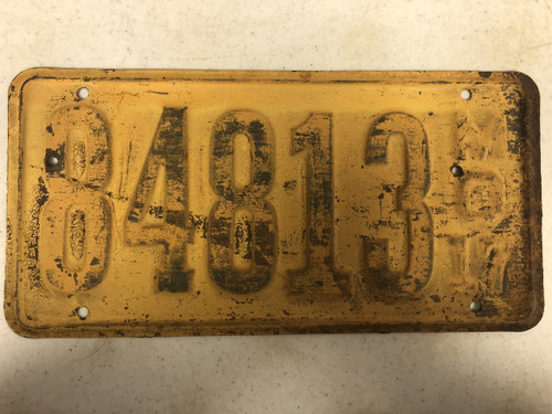 DMV Clear 1917 MISSOURI Passenger LLC License Plate YOM Clear 84813 MO