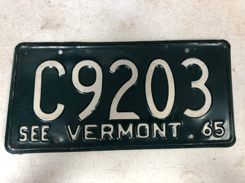 1965 See VERMONT License Plate C9203