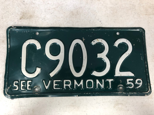 1959 See VERMONT License Plate C9032