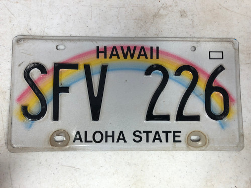 2008 HAWAII Aloha State License Plate SFV-226