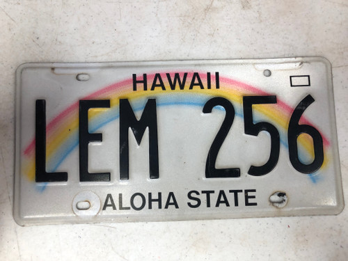 2008 HAWAII Aloha State License Plate LEM-256 Rainbow