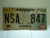 1999 MISSISSIPPI Magnolia License Plate NSA 847