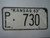 1963 KANSAS License Plate PL 730