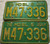 PAIR 1976 July Missouri Truck License Plates