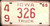 1968 Jackson Co Iowa 49 326 Truck License Plate
