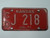1974 KANSAS License Plate CD J 218