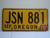 1984 OREGON License Plate JSN 881