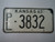 1963 KANSAS License Plate PL 3832