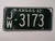 1962 KANSAS License Plate JW 3173