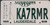 Mississippi Amateur Radio License Plate KA7RMR