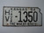 1954 KANSAS State Shaped Truck License Plate HV 1350