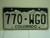 COLORADO License Plate 770 WGO