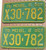 PAIR 1976 Oct Missouri X30-782 License Plate DMV Clear YOM