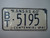 1960 KANSAS 1961 Centennial License Plate BT 5195